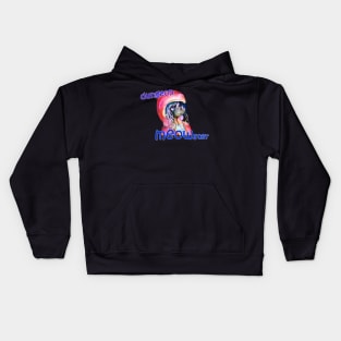 dungeon meowster sorcerer cat in a pink cape Kids Hoodie